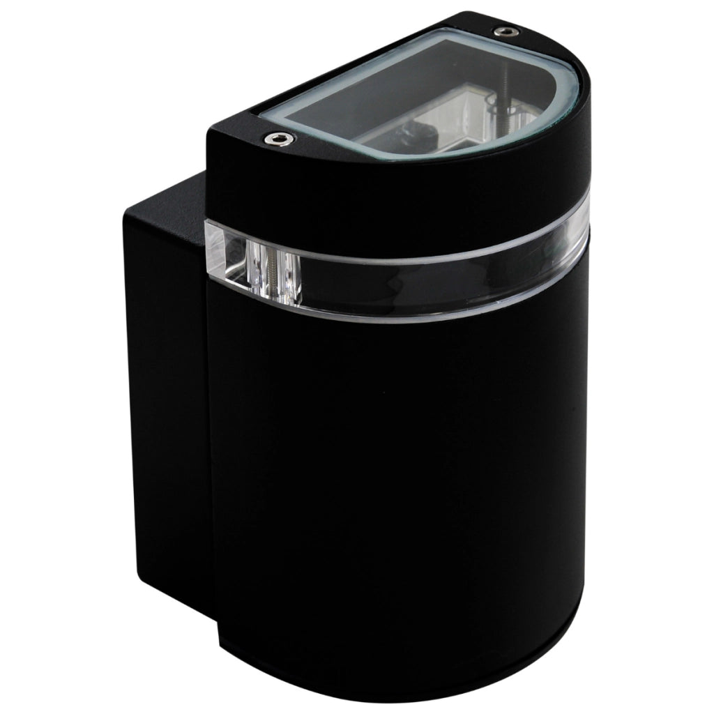 Applique esterna ovale GU10 nera opaca Polux GILBERT
