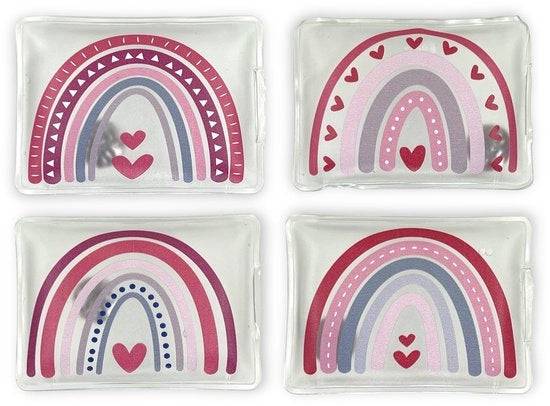 Set di 4 riscaldatori per mani e taschino reutilizzabili - Riscaldatori per tasca - Riscaldatori per mano - Copertura di plastica idonea per la pelle - Fino a 55 °C di calore