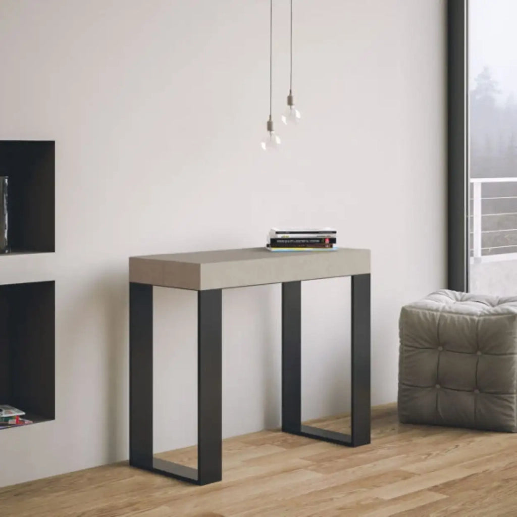 Consolle allungabile 90x40/300 cm Tecno cashmere gambe antracite