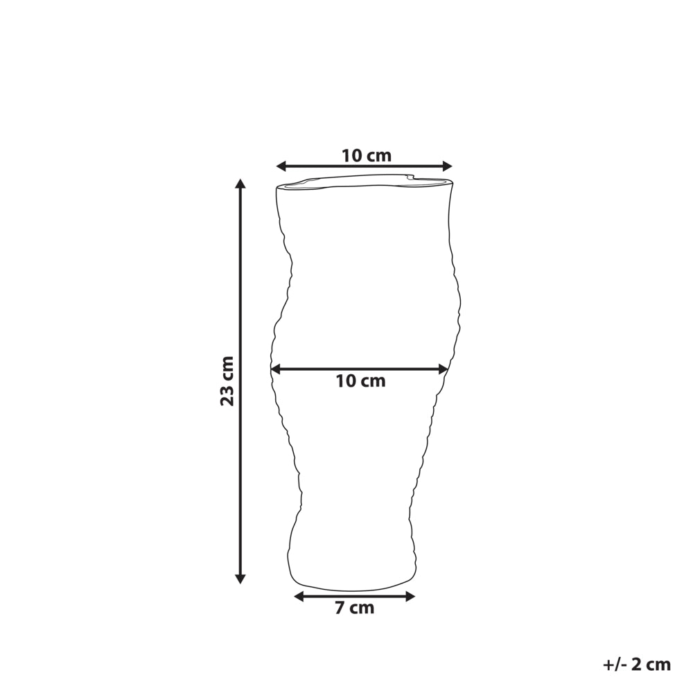 Vaso da tavolo in vetro trasparente 23 cm decorazione moderna