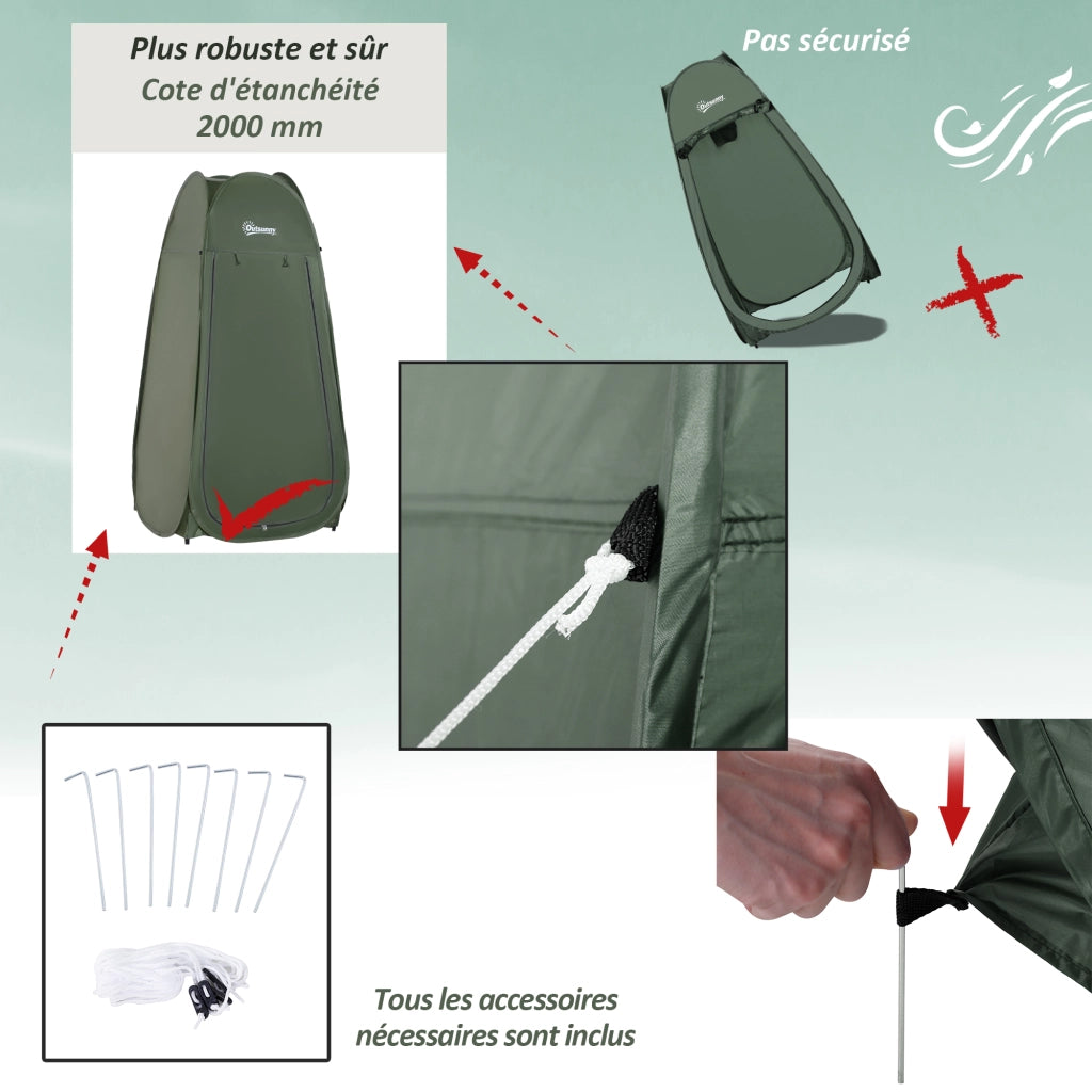 Tenda Doccia Portatile Pieghevole ¨C Minimal ¨C Verde