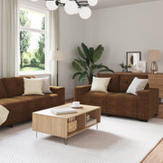 Divano 2 pcs Marrone 221 x 78 x 80 cm Pelle sintetica 3324719