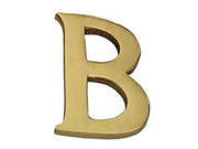 LETTERA ALFABETO B IN OTTONE LUCIDO - 5 pezzi