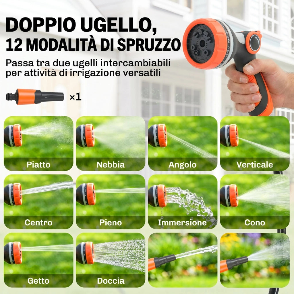 Avvolgitubo Automatico 28+2m ¨C Xylo ¨C Riavvolgimento Automatico con Sistema di Bloccaggio