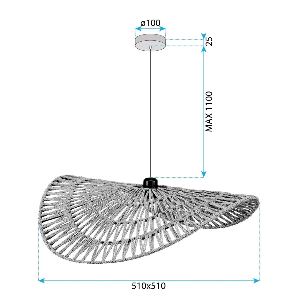 Lampada Boho APP1739-1CP 50cm