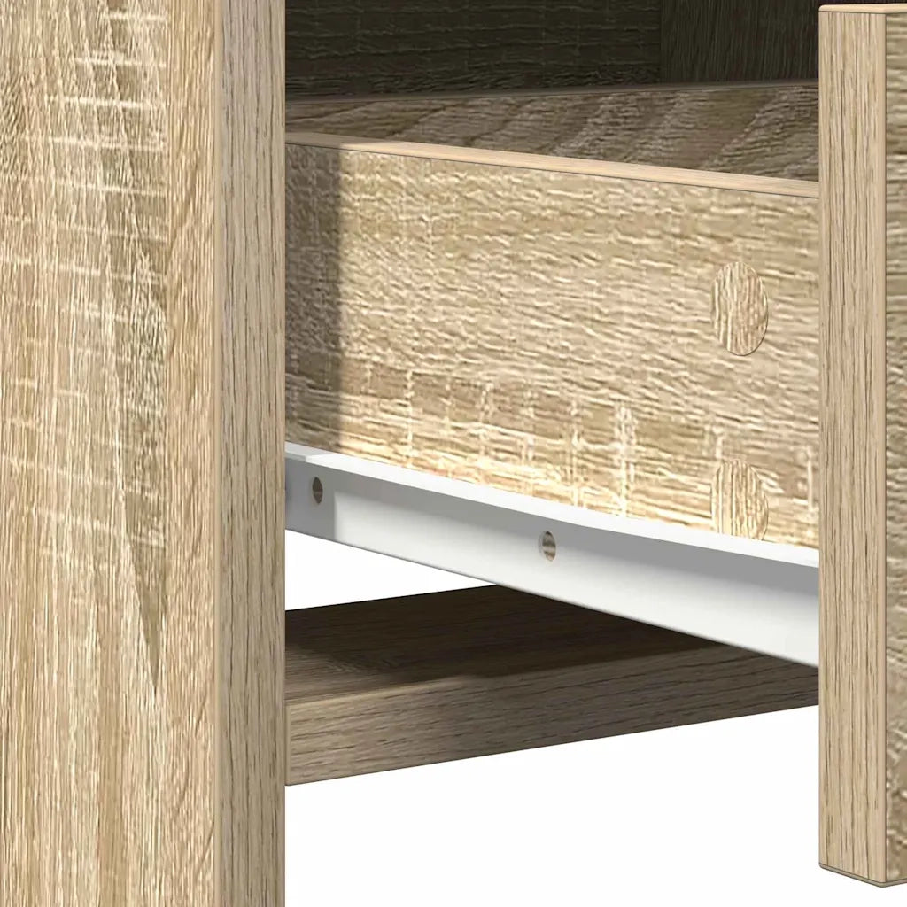 Set da tavolo da trucco con LED con porta 3 pcs Rovere Sonoma 3334283