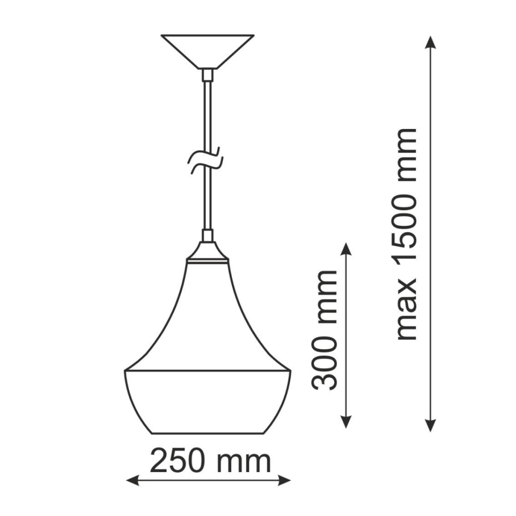 Lampada a sospensione Modern nero/oro E27 Polux 305459