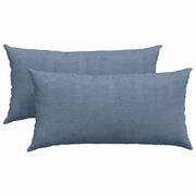 Cuscini da Divano 2 pz | Cuscini per sedie Blu 80 x 40 cm Tessuto in Cords