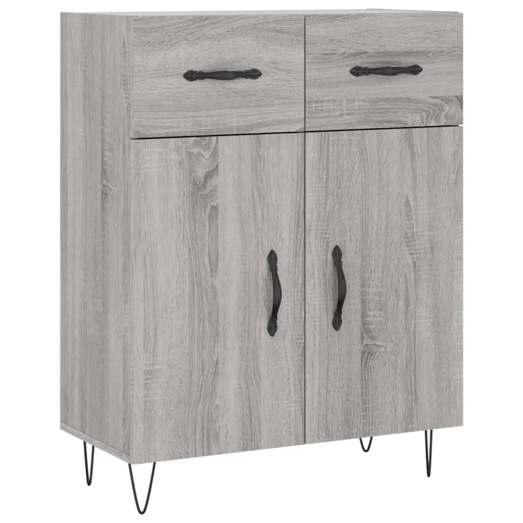 Credenza Grigio Sonoma 69,5x34x180 cm in Legno Multistrato 3200551
