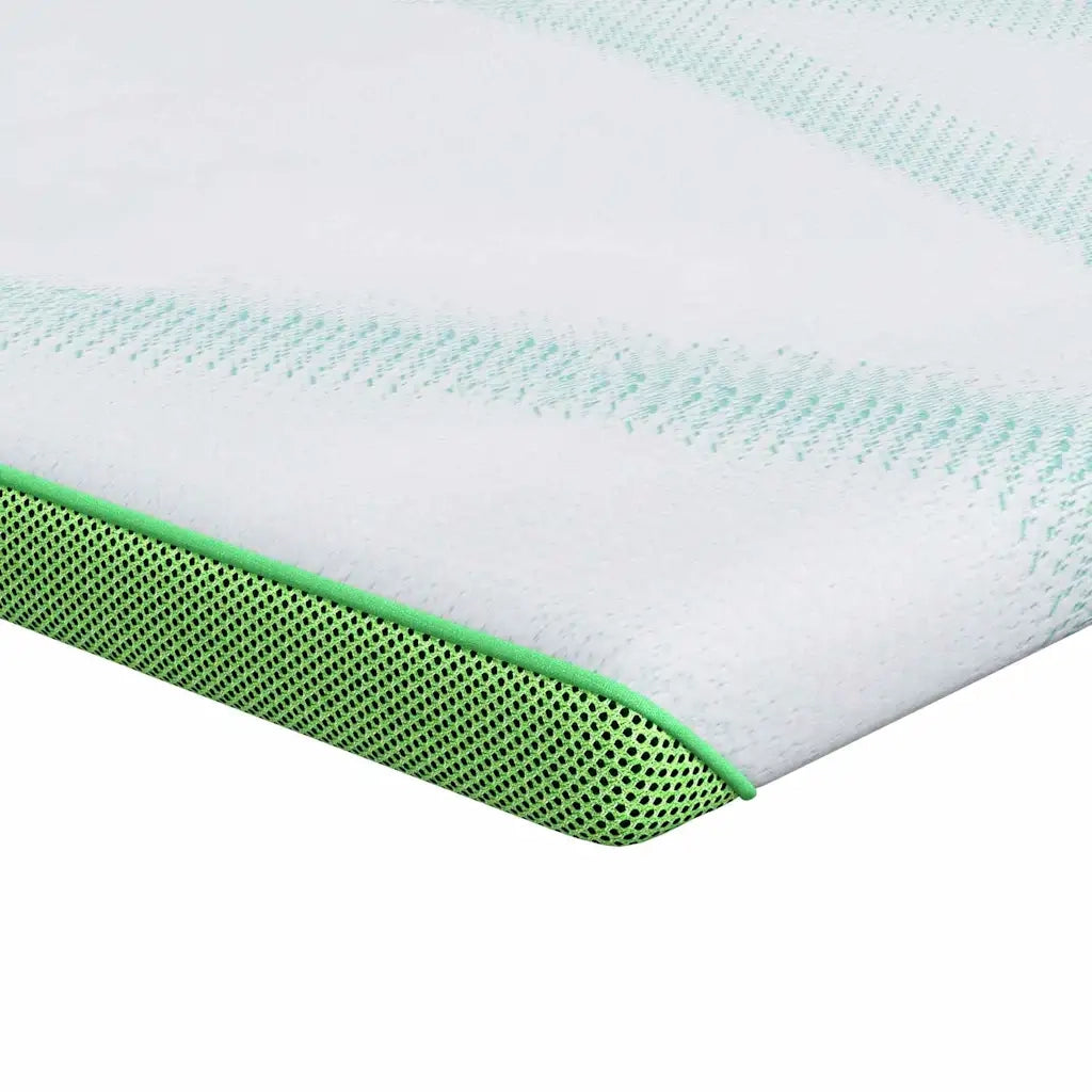 Topper per materasso-Materassino Bianco e Verde 90 x 200 cm 312280