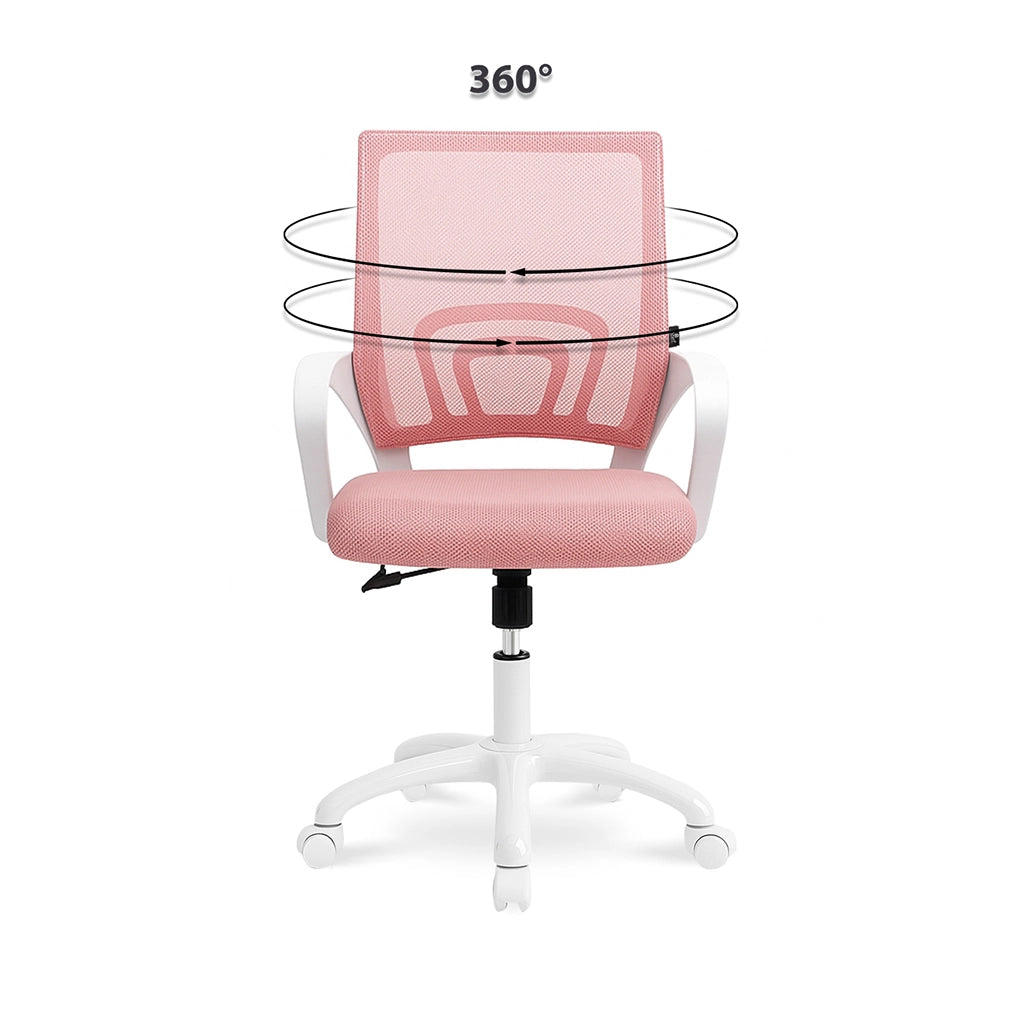 Sedia da ufficio ergonomica girevole rosa - Happy - SU19HAPB