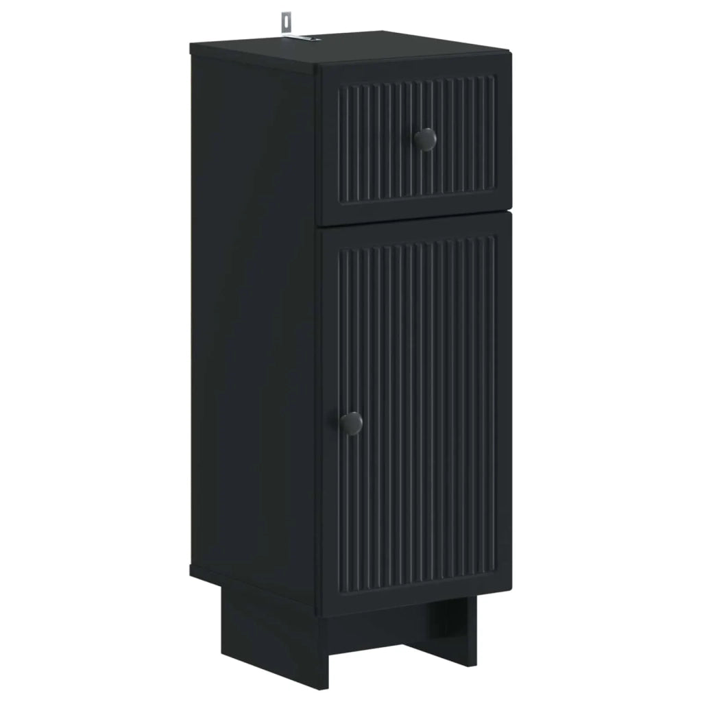 Set di Mobili da Bagno da 4 Pezzi EDE Nero Legno ingegnerizzato 3417901