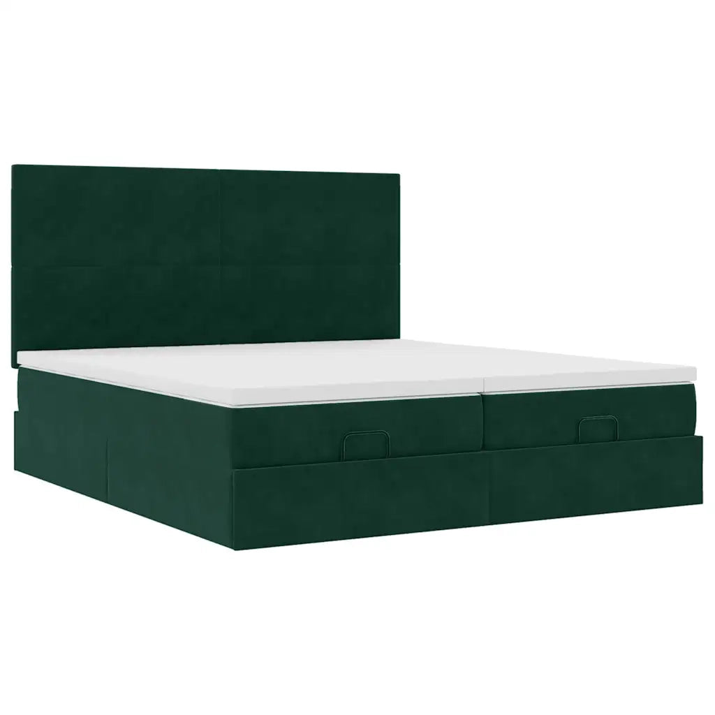 Struttura Letto Pouf con Materassi 160x200 cm Velluto 3313751