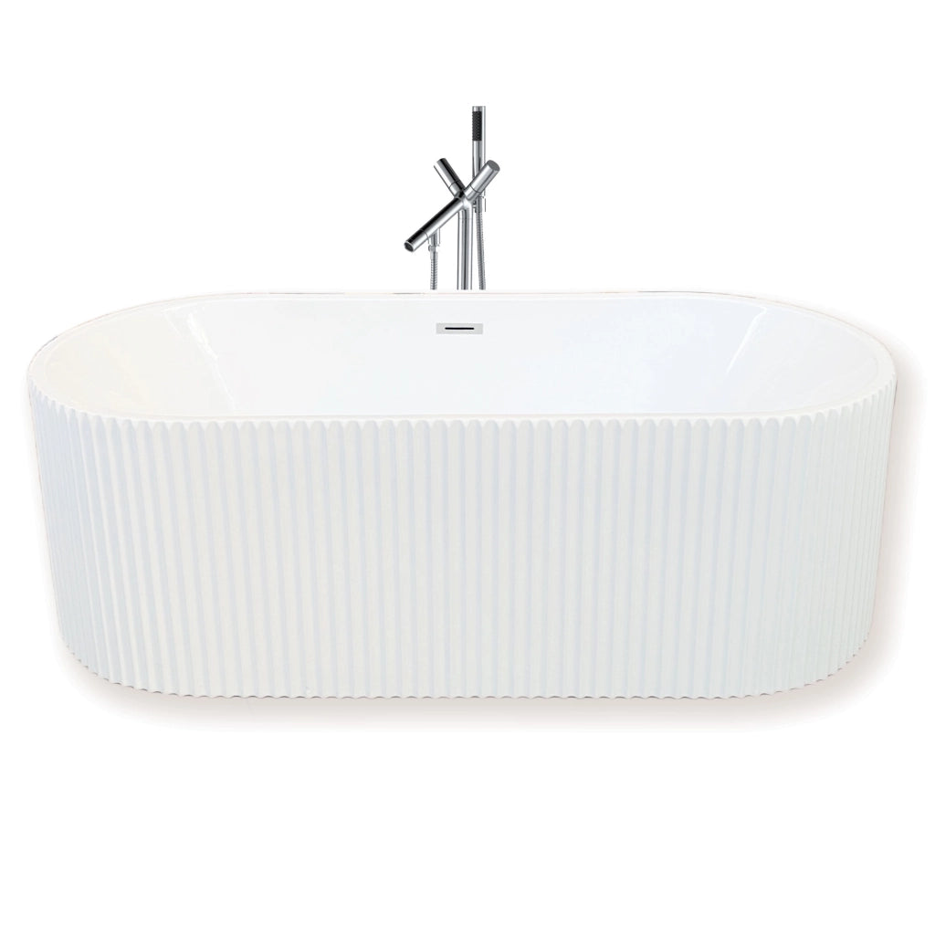 Vasca freestanding 168 x 74 cm + miscelatore a colonna – Olivia