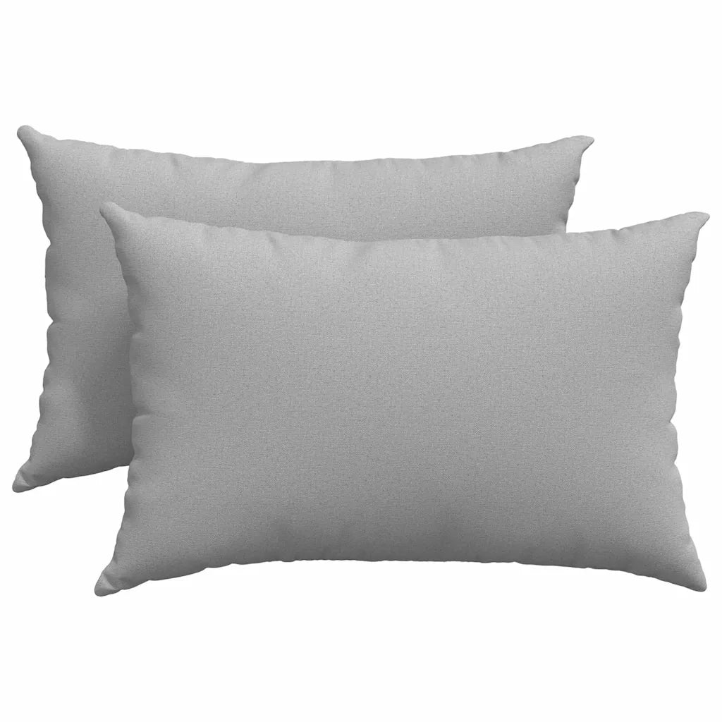 Cuscini da Divano 2 pz-Set di 2 Cuscini per Sofa Grigio Nuvola 60 x 40 cm Tessuto