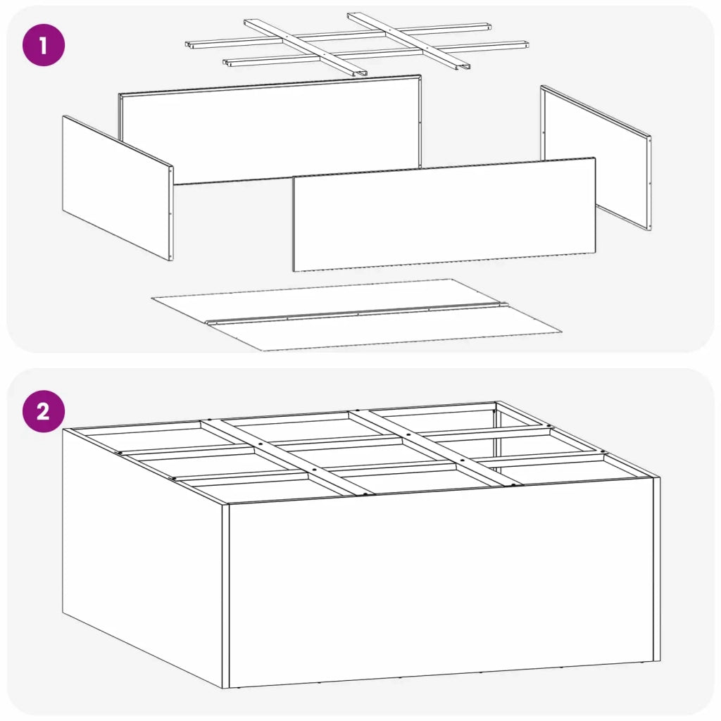Vaso da giardino Bianco 100 x 100 x 40 cm 8005751
