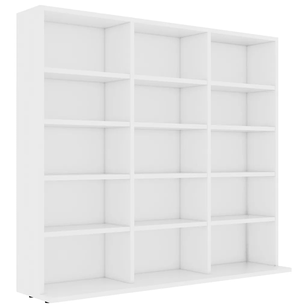 Armadietto Porta CD Bianco 100x23x89,5 cm in Legno Multistrato 801787