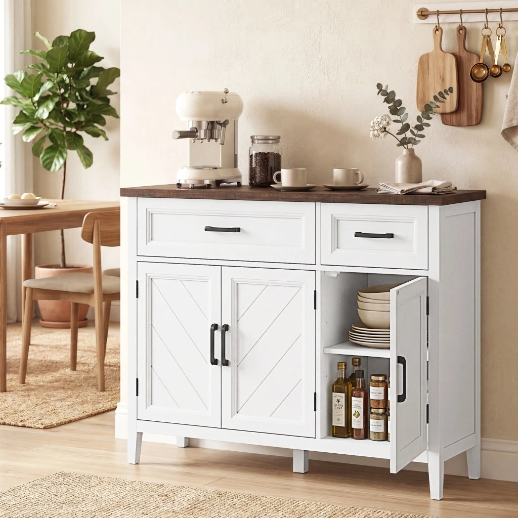 Credenza ¨C Minimal ¨C Bianco 110x35x80,5 cm