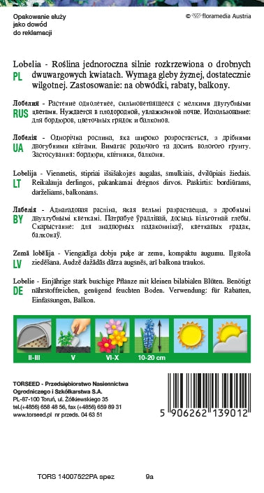Lobelia (Stroiczka) - Lobelia er. Comp bianco 0,1 g