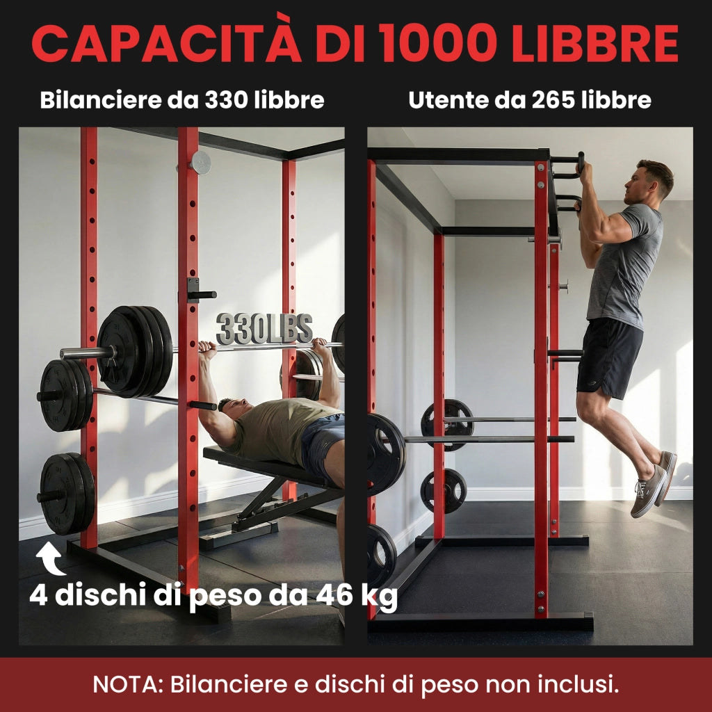 Power Cage Rack Regolabile ¨C Xylo ¨C Capacit¨¤ 460KG