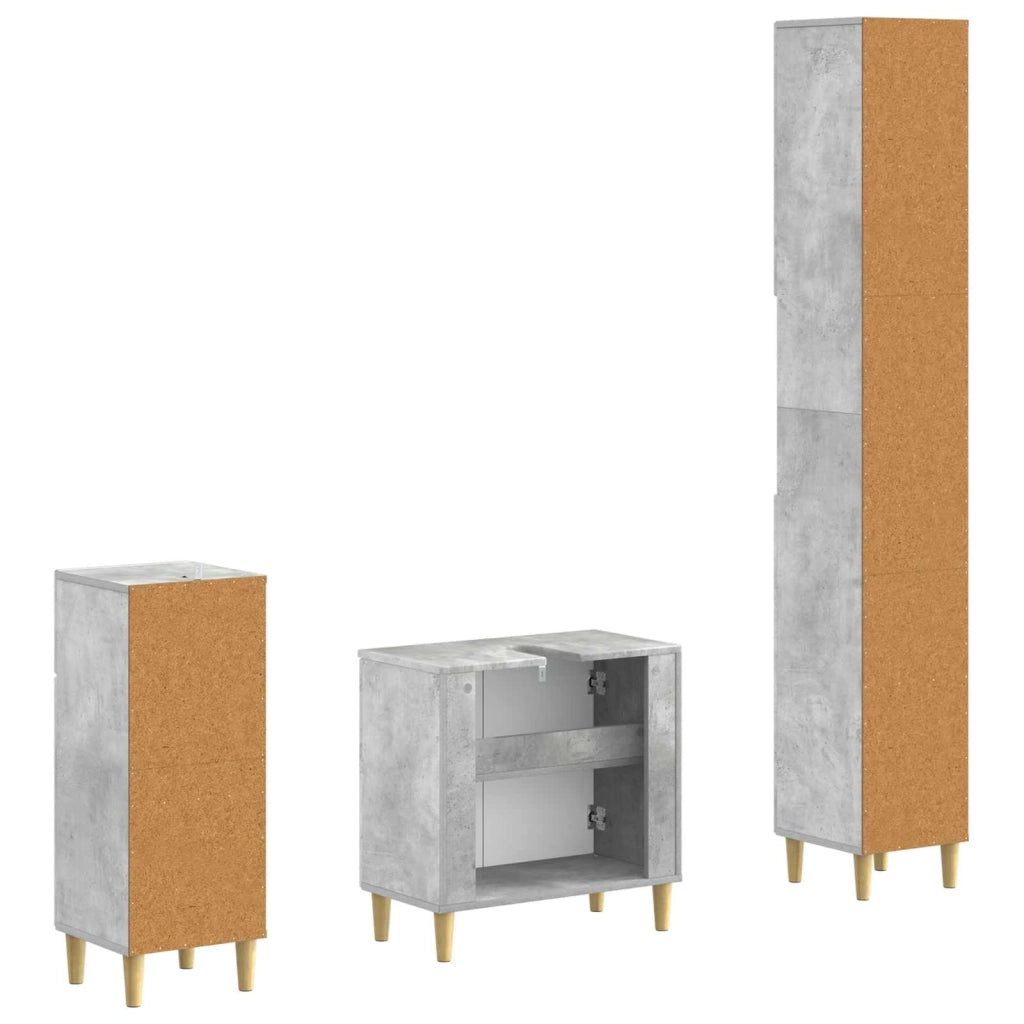 Set di armadietti da bagno in 3 pezzi DELFT 3417867