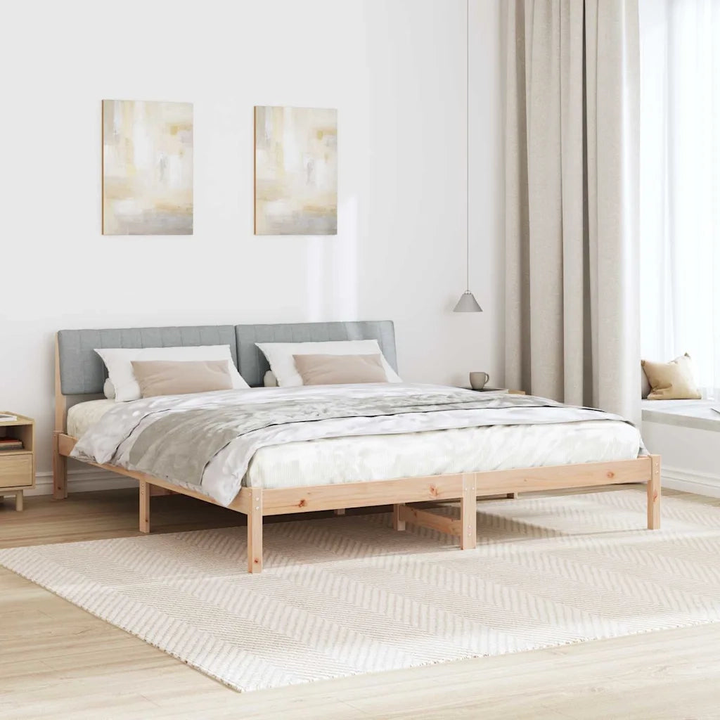Struttura del Letto Marrone e grigio chiaro 180 x 200 cm