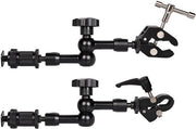 Supporto Magic Arm regolabile con viti 1/4" per Flash, LED e Monitor - compatto e facile da utilizzare.