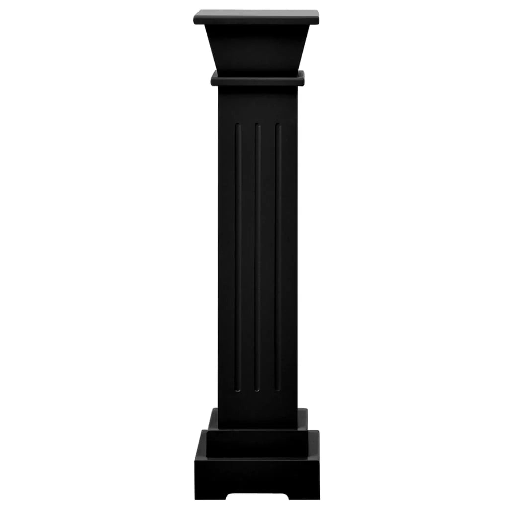 Portavasi classico a colonna quadrata 17 x 17 x 66 cm MDF nero 02_0045033