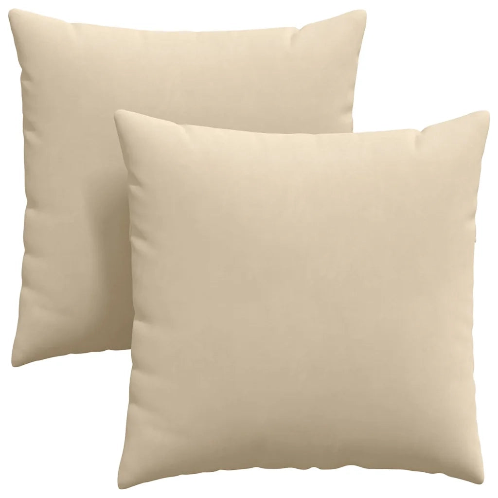 Cuscini da Divano 2 pcs Crema 60 x 60 cm Tessuto 42014030