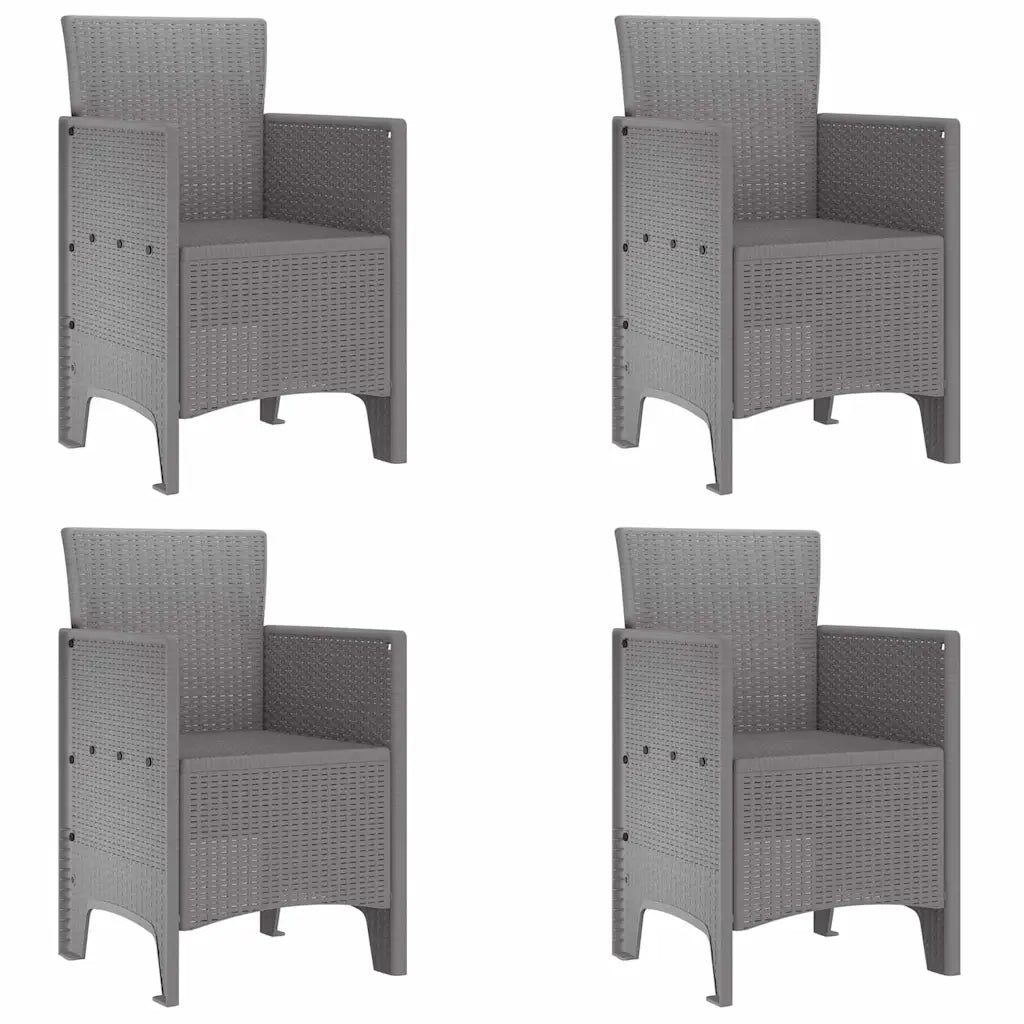 Set da Pranzo per Giardino 5 pcs Grigio chiaro Polipropilene 3378547