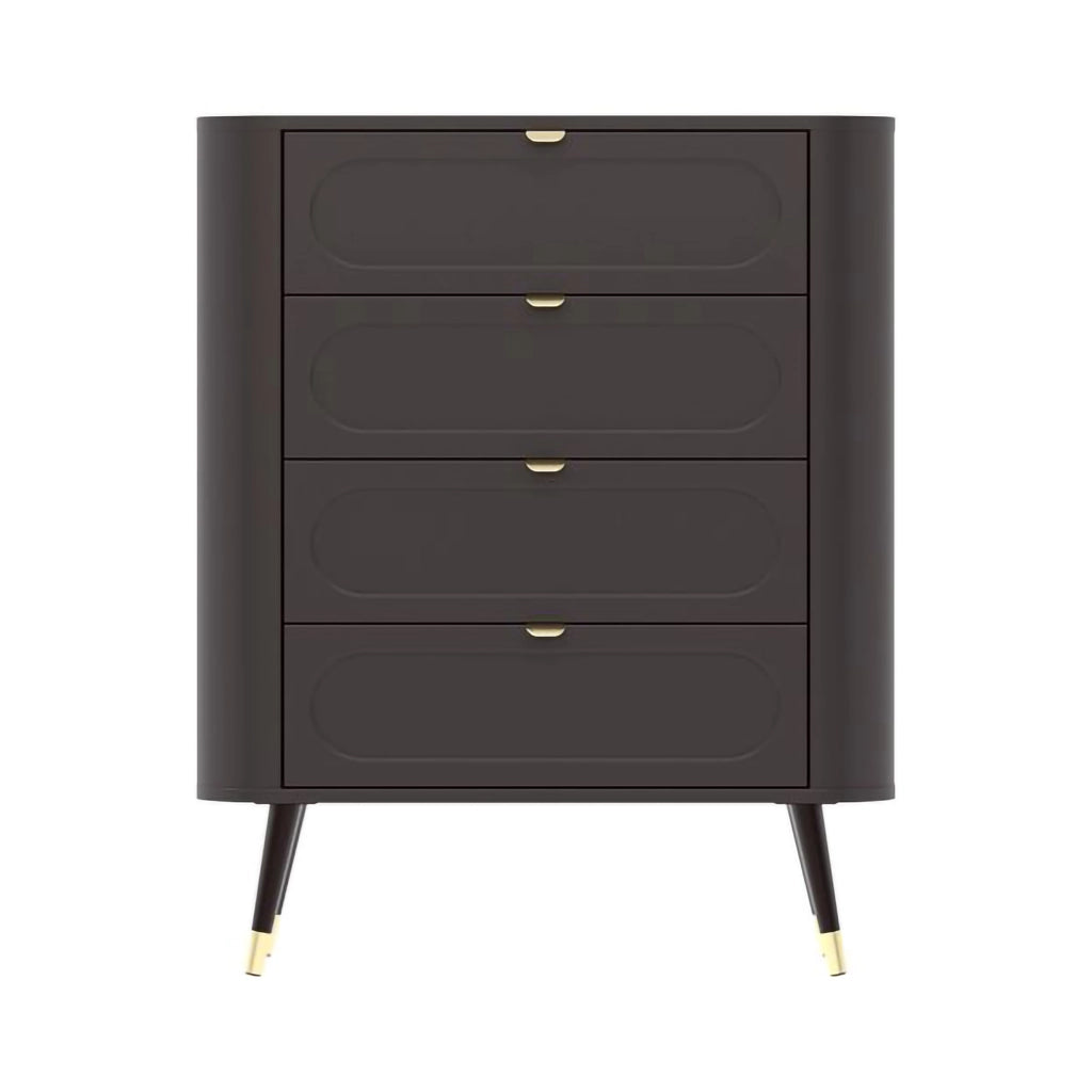 Lapanoto, Cassettiera 4 Cassetti, 78x40x98h cm Nero Antracite