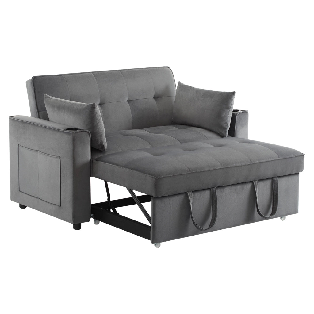Divano letto pieghevole - Zephmum- Con porta-bicchieri e cuscini