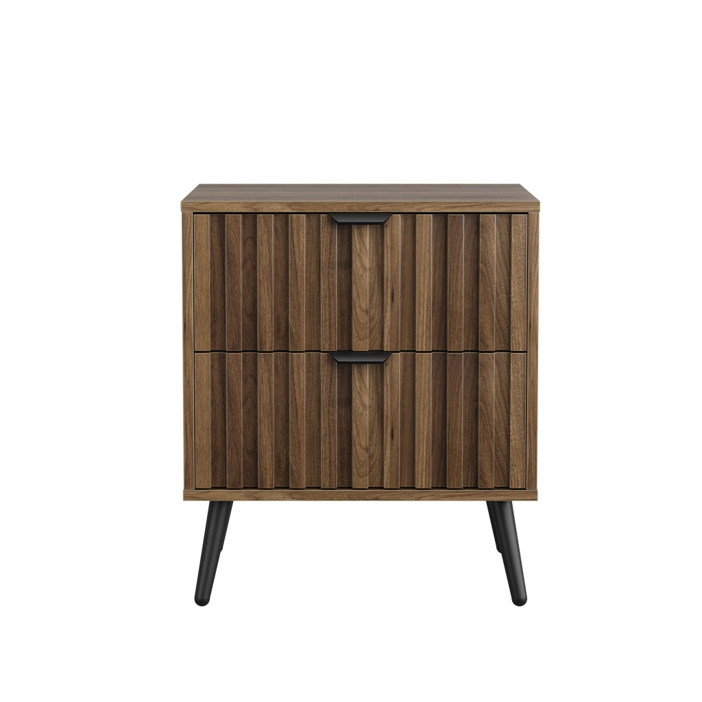 Comodino con 2 Cassetti ¨C MINIMAL ¨C Noce, 45x40x53 cm