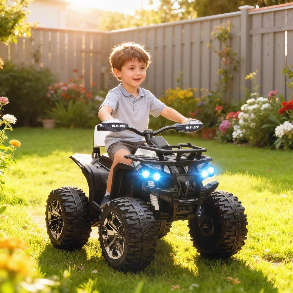 Quad elettrico per bambini ¨C zephmum ¨C bianco e nero
