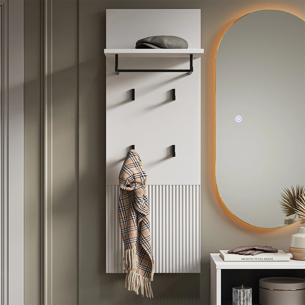 Vicco Appendiabiti da parete Bianco 43 x 120 cm