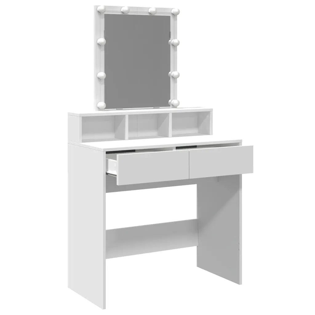 Toeletta con LED Bianca 80x41x144,5 cm 848178