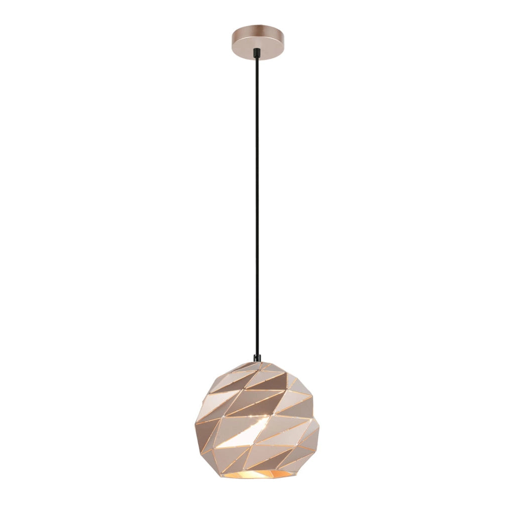 Italux Palermo lampada a sospensione nero oro E27 21,5cm