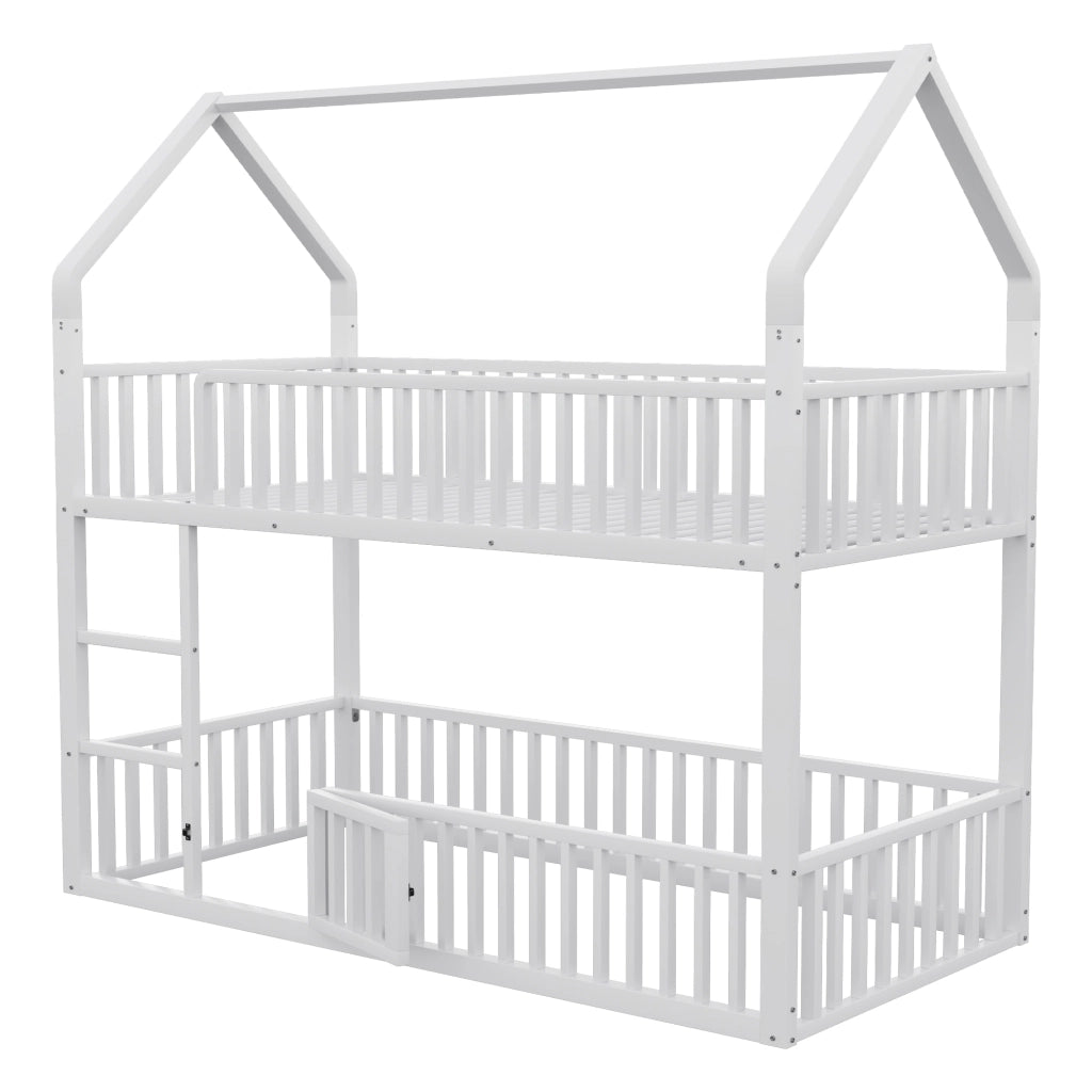 Letto a castello funzione casa metallo 90x200 cm