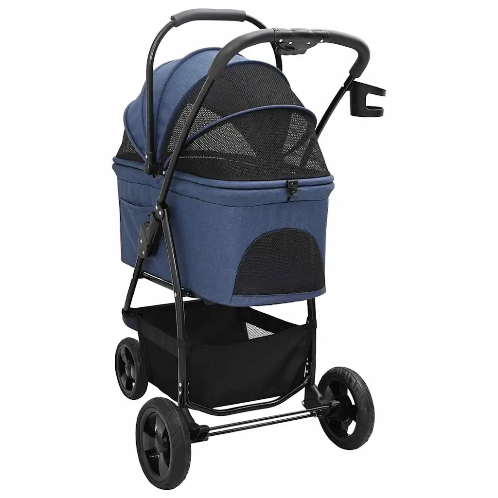 Passeggino pieghevole per animali Blu 78 x 54 x 101 cm CFW3382601