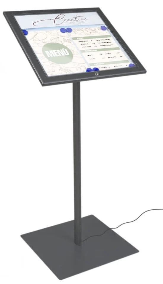 Leggio Menu per esterni Led Nero Ristoranti Alberghi Bed and Breakfast - A4 LED
