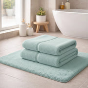 Sanenere, set di Asciugamani 100% Cotone set da 2, Azzurro Tiffany