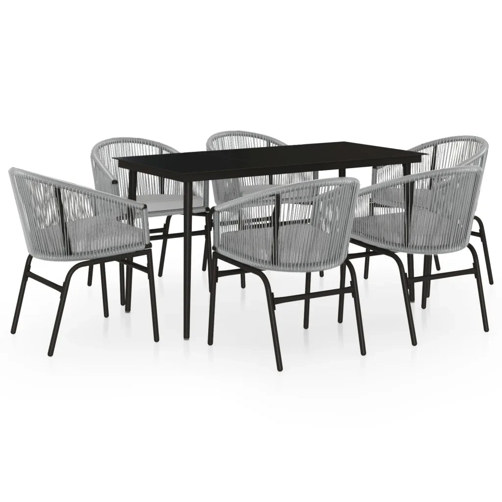 Set da Pranzo da Giardino 7 pz Grigio 3099254