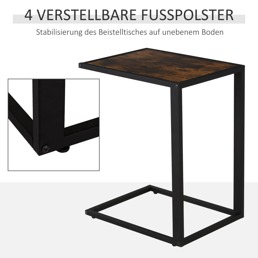 Tavolino da caff¨¨ a C ¨C Xylo ¨C metallo MDF marrone rustico 40,6x50,8x64,2 cm
