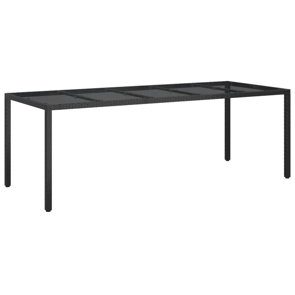 Set da Pranzo da Giardino 9 pz con Cuscini Nero in Polyrattan 3187322