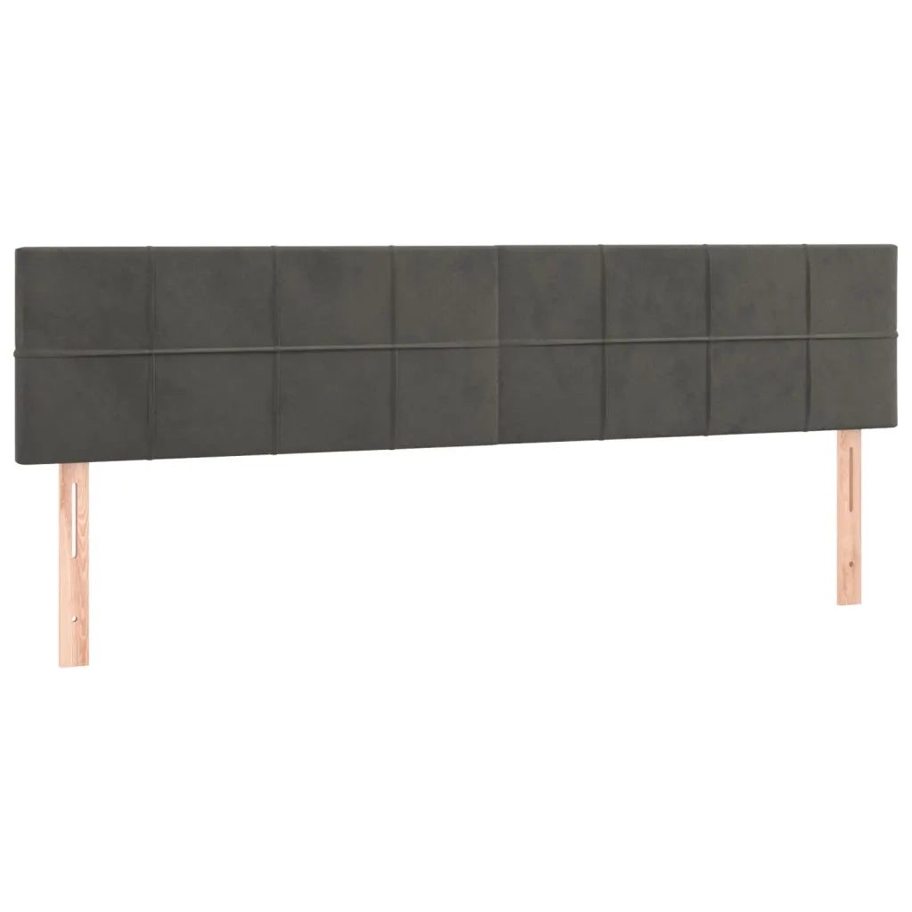 Letto a Molle con Materasso e LED Grigio Scuro 160x200 cm 3134412