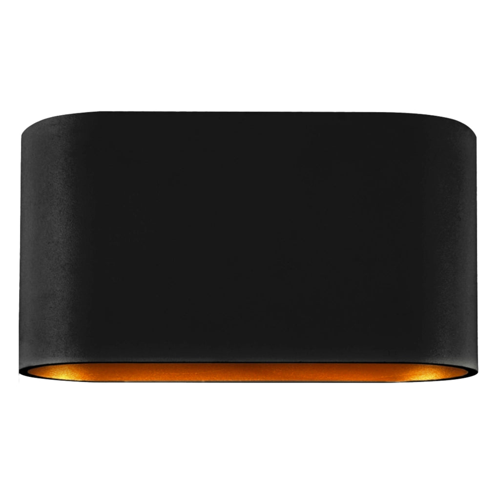 Applique nero-oro in alluminio 1xG9 ELISSA 324412 Polux