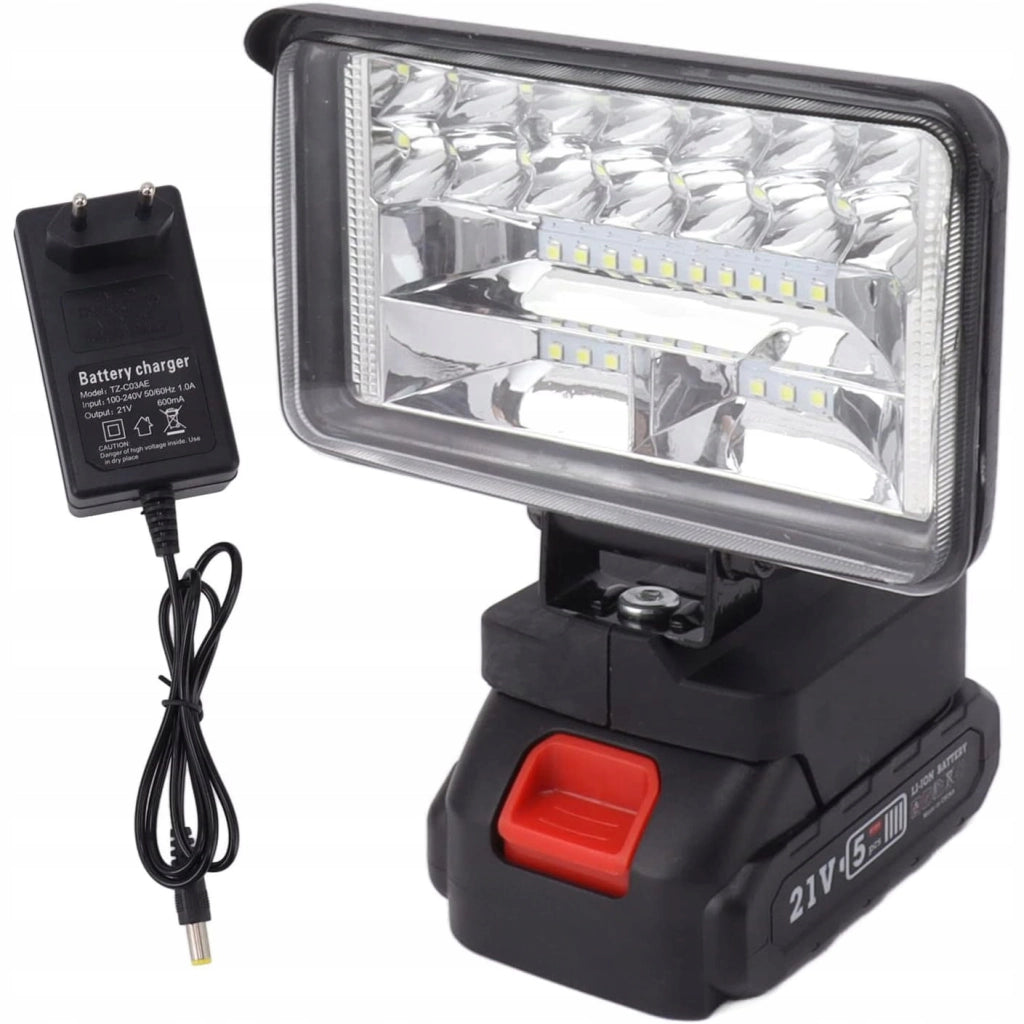 Lampada LED Ricaricabile 4" Animal Pro – 1 Batteria 1,5Ah | Testa Regolabile 180° | Compatibile con Batterie Makita 18V