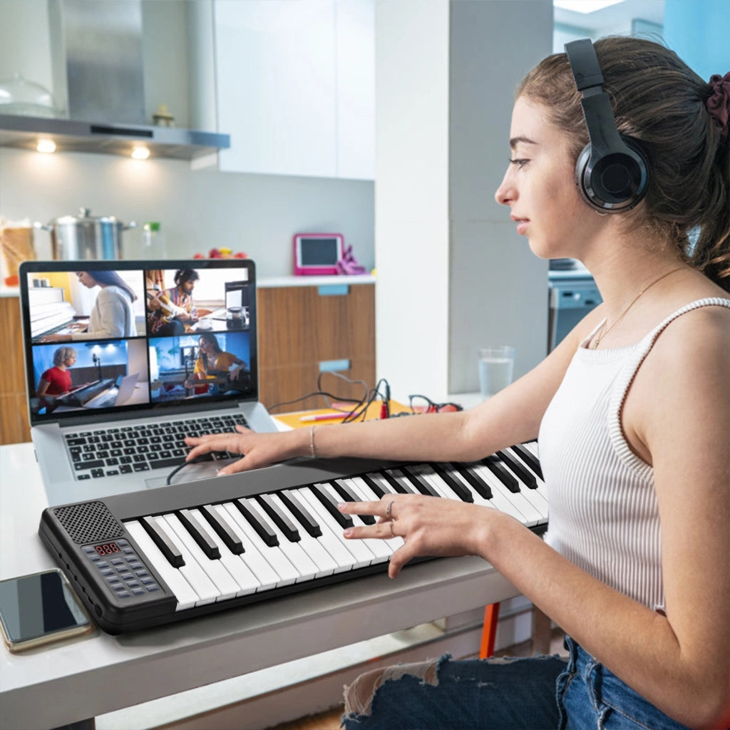 Tastiera con 88 tasti e pedale di risonanza, Pianoforte elettrico portatile funzione Bluetooth-Tastiere elettriche