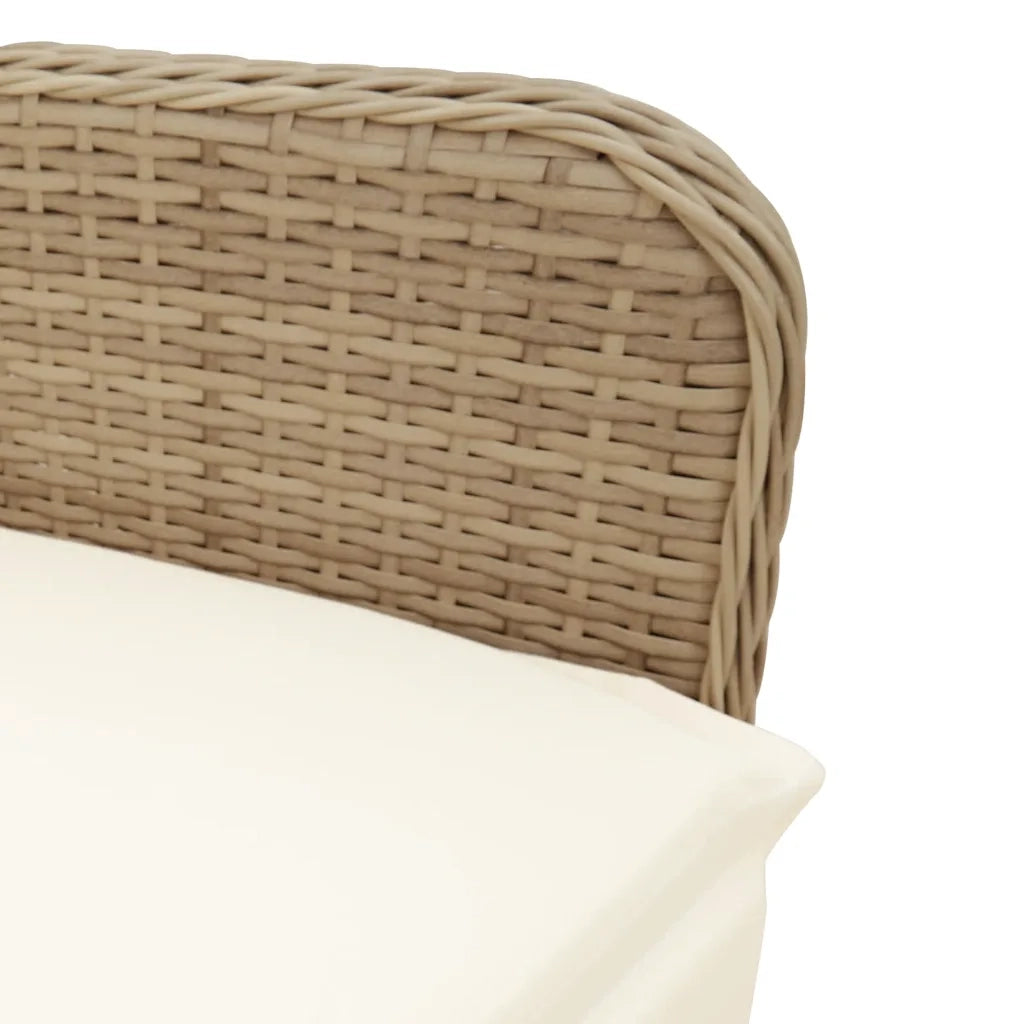 Set da Bistrò da Giardino 9 pz con Cuscini Beige in Polyrattan 3277103