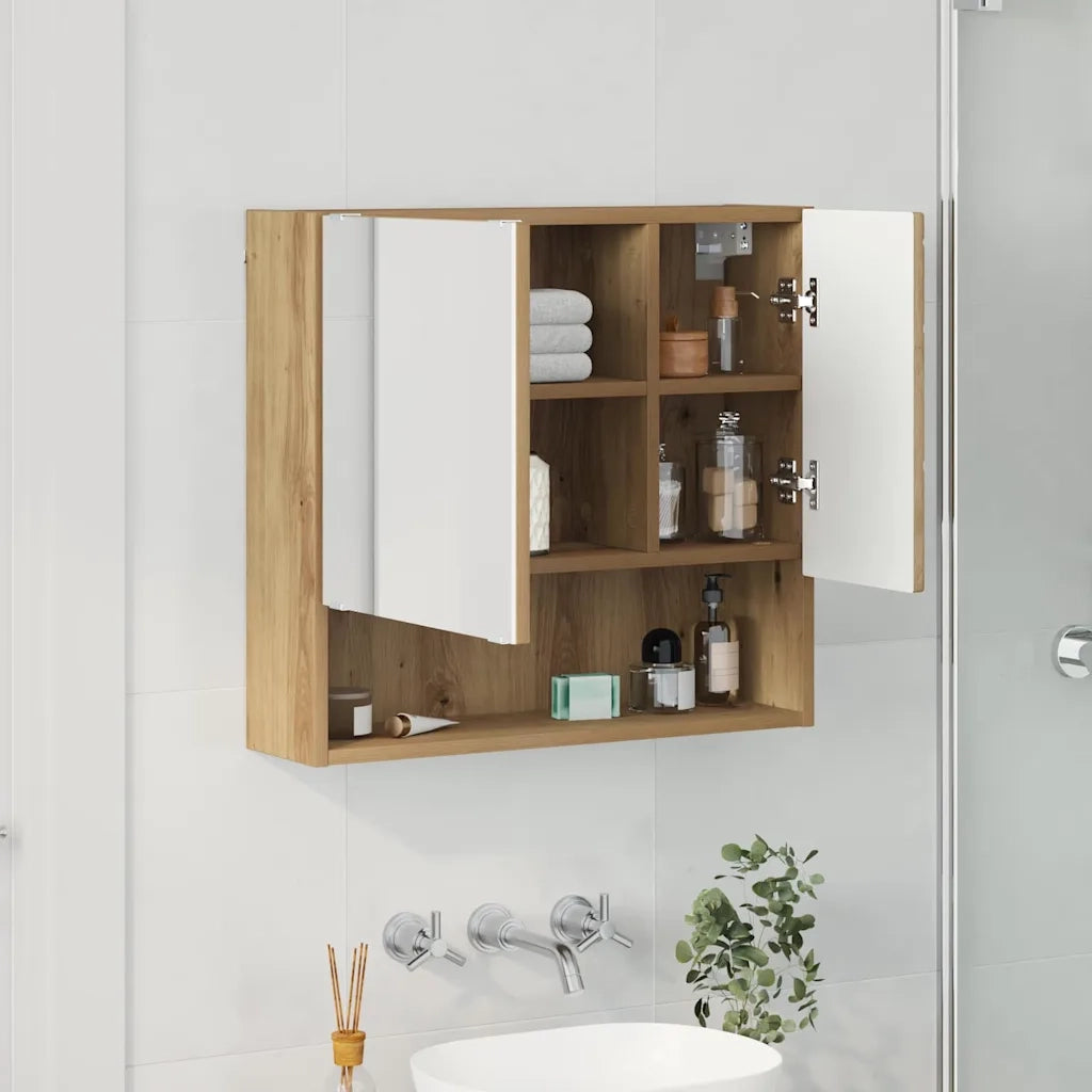 Mobiletto per specchio Rovere artigianale 59 x 17 x 55 cm 883373